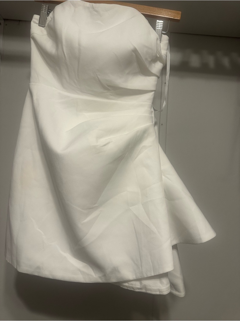 Classic Strapless White A-Line Dress